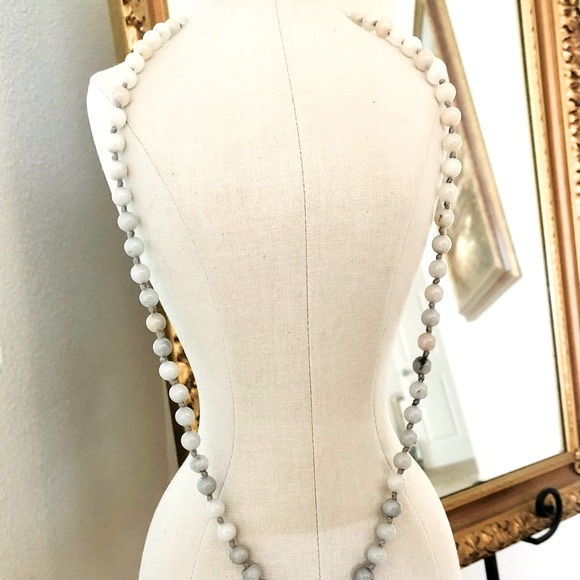 Vintage Natural Ombré Jade Tassel Necklace - Picture 16 of 17